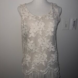 Floral Lace Sleeveless Top